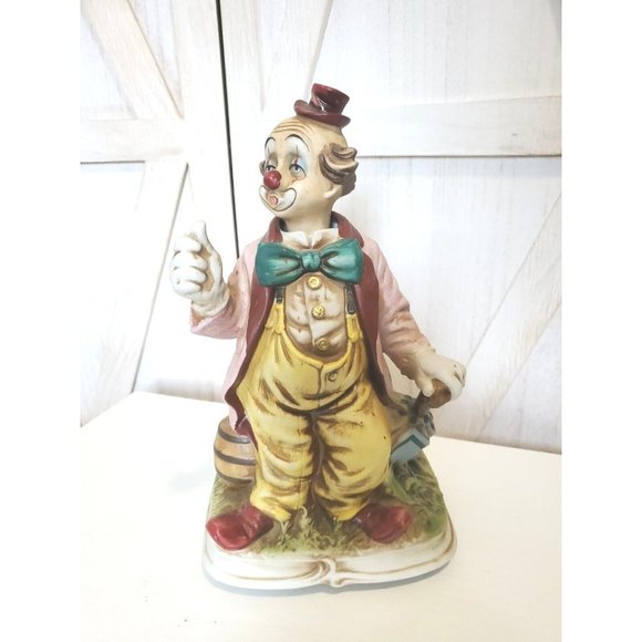 Melody in Motion BALLOON CLOWN Hobo Porcelain Head Moves And It Whistles - Picture 1 of 5